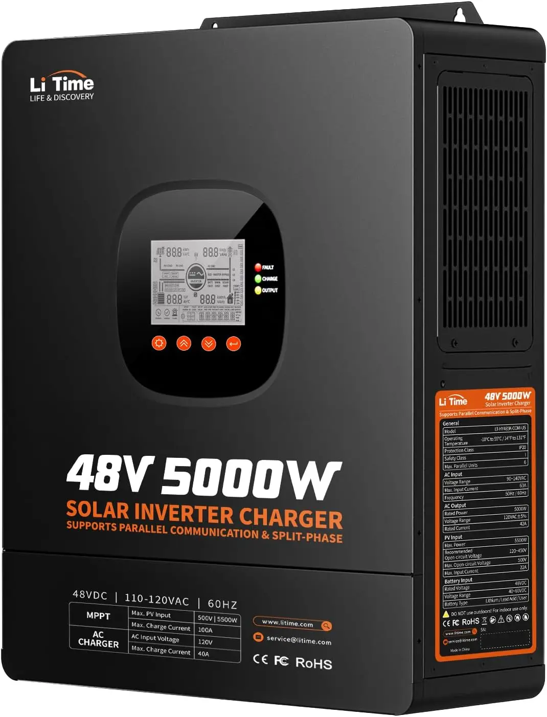 Гибридный солнечный инвертор-з – обзор и цена Parallel Solar Inverter 48V 5000W Mppt
