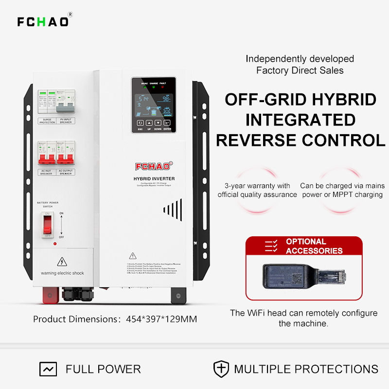Гибридный солнечный инвертор F – обзор и цена Hybrid Solar Inverter 5.5Kw Mppt 48V