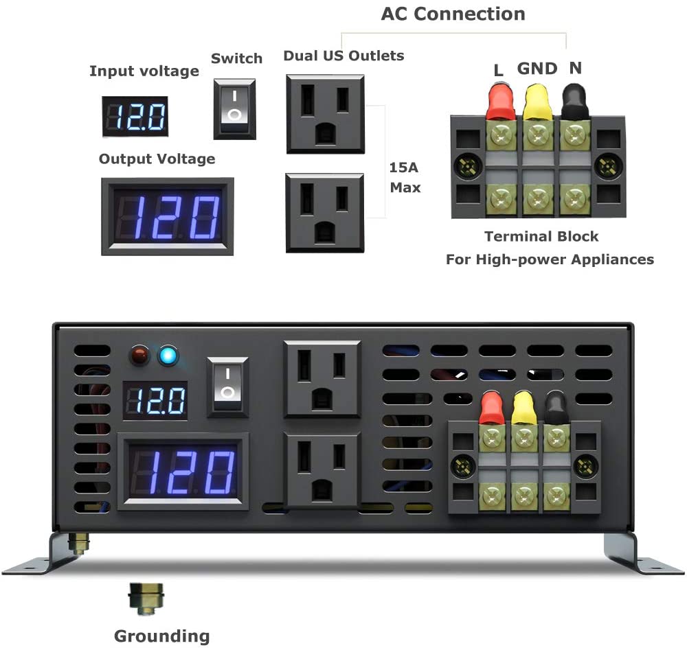 Инвертор немодулированного син – обзор и цена Pure Sine Wave Inverter 5000W 48V 220V