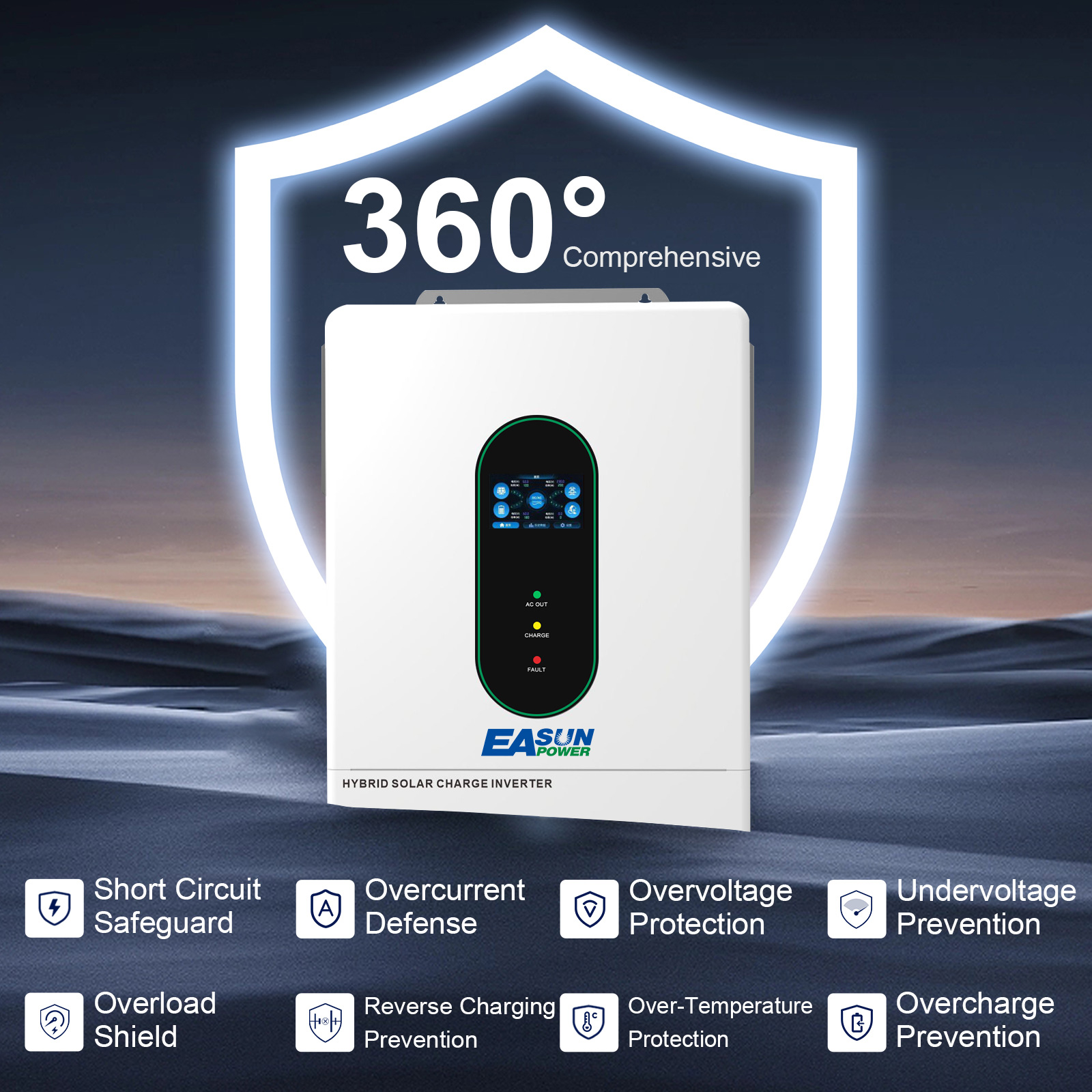 Солнечный инвертор EASUN POWER – обзор и цена Grid Tie Inverter Limiter 2000W
